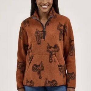 Womens Wrangler Sherpa 1/4 zip pullover NWT